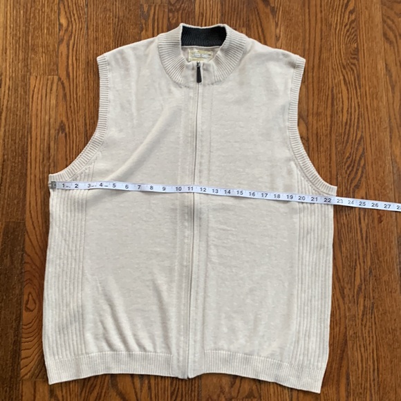 OCEAN & COAST | 100% Cotton Cream-colored Sweater Vest | Sz L - Picture 5 of 6